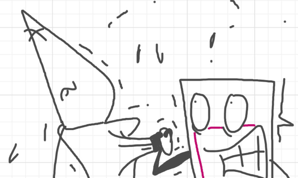 A panel from I've Been Everywhere, Man, episode nine of the Board Boards object show by Furretwalk/WalkingFurret.